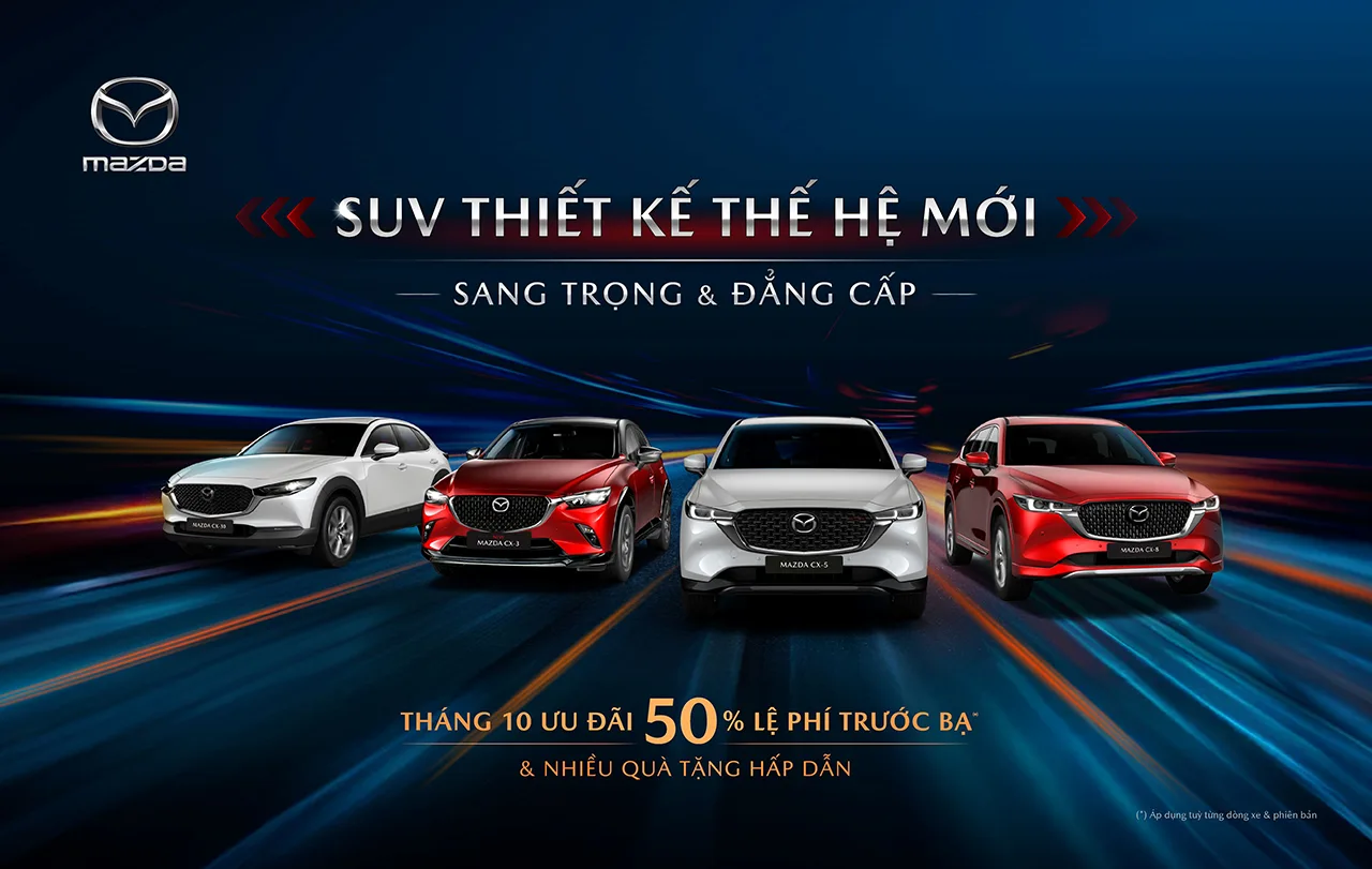 Tháng 10 – Mazda tăng trang bị, ưu đãi đến 40 triệu, đón đầu xu hướng mới dịp cuối năm