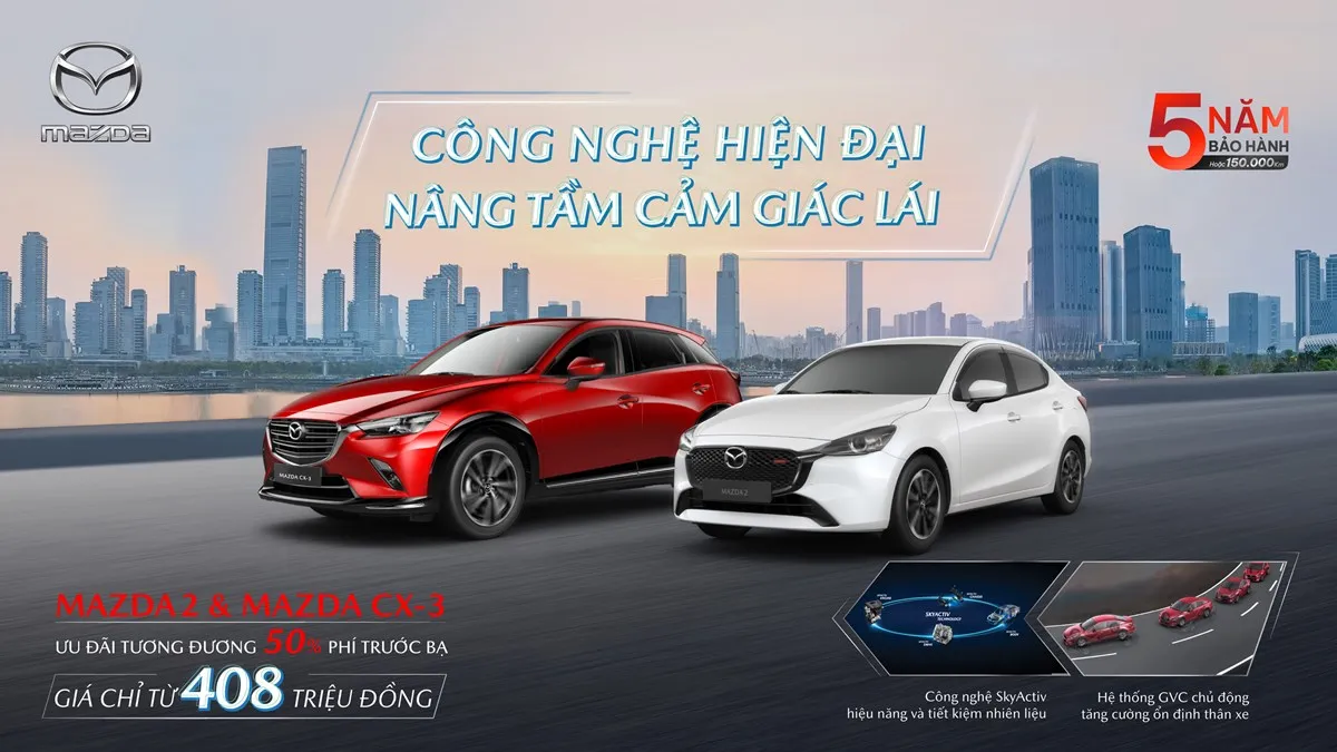 THÁNG 8/2024: SỞ HỮU XE MAZDA VỚI GIÁ BÁN CHỈ TỪ 408 TRIỆU